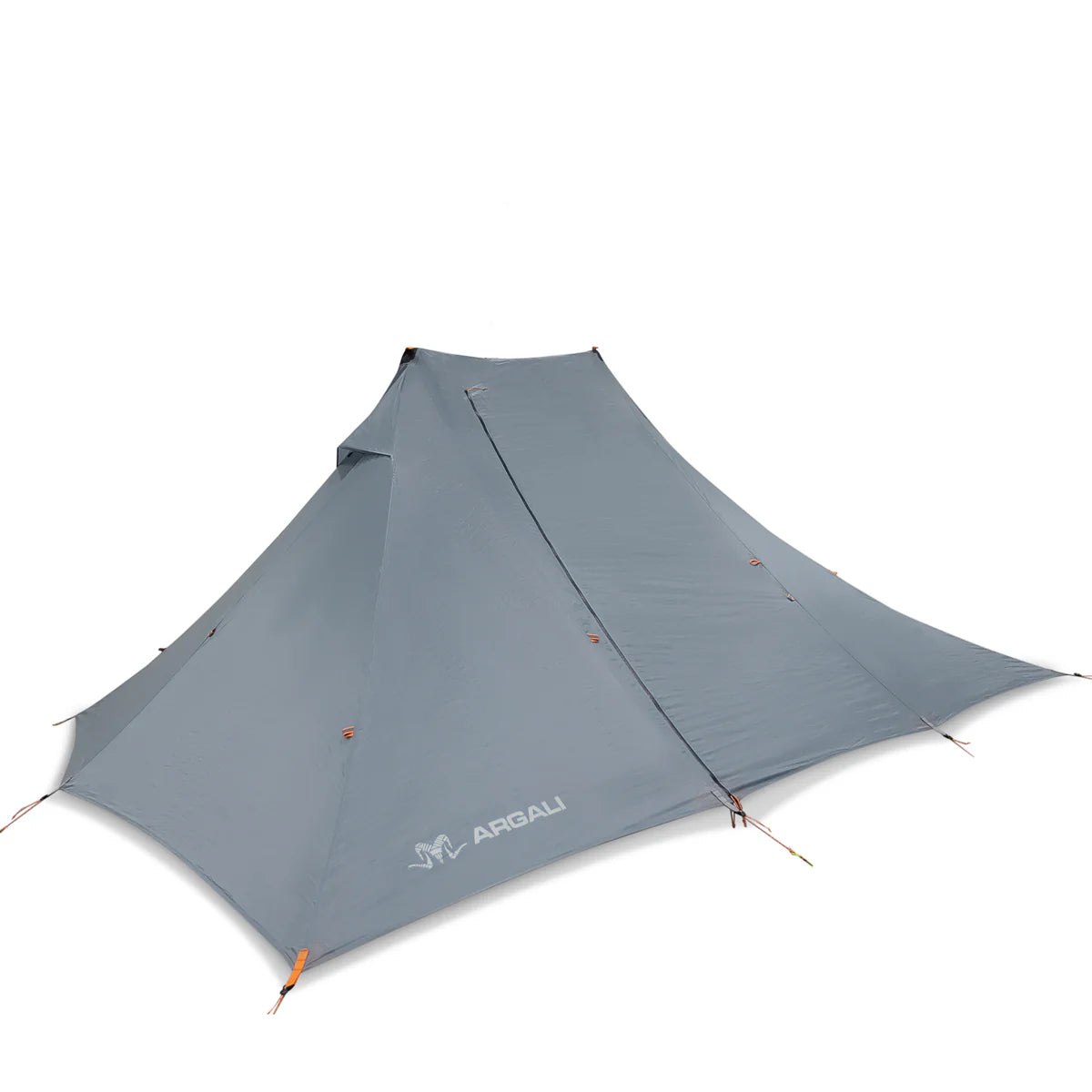 Argali Lehmi 3P Tent in Grey - exterior side view of the pitched ultralight tent