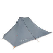 Argali Lehmi 3P Tent in Grey - exterior side view of the pitched ultralight tent
