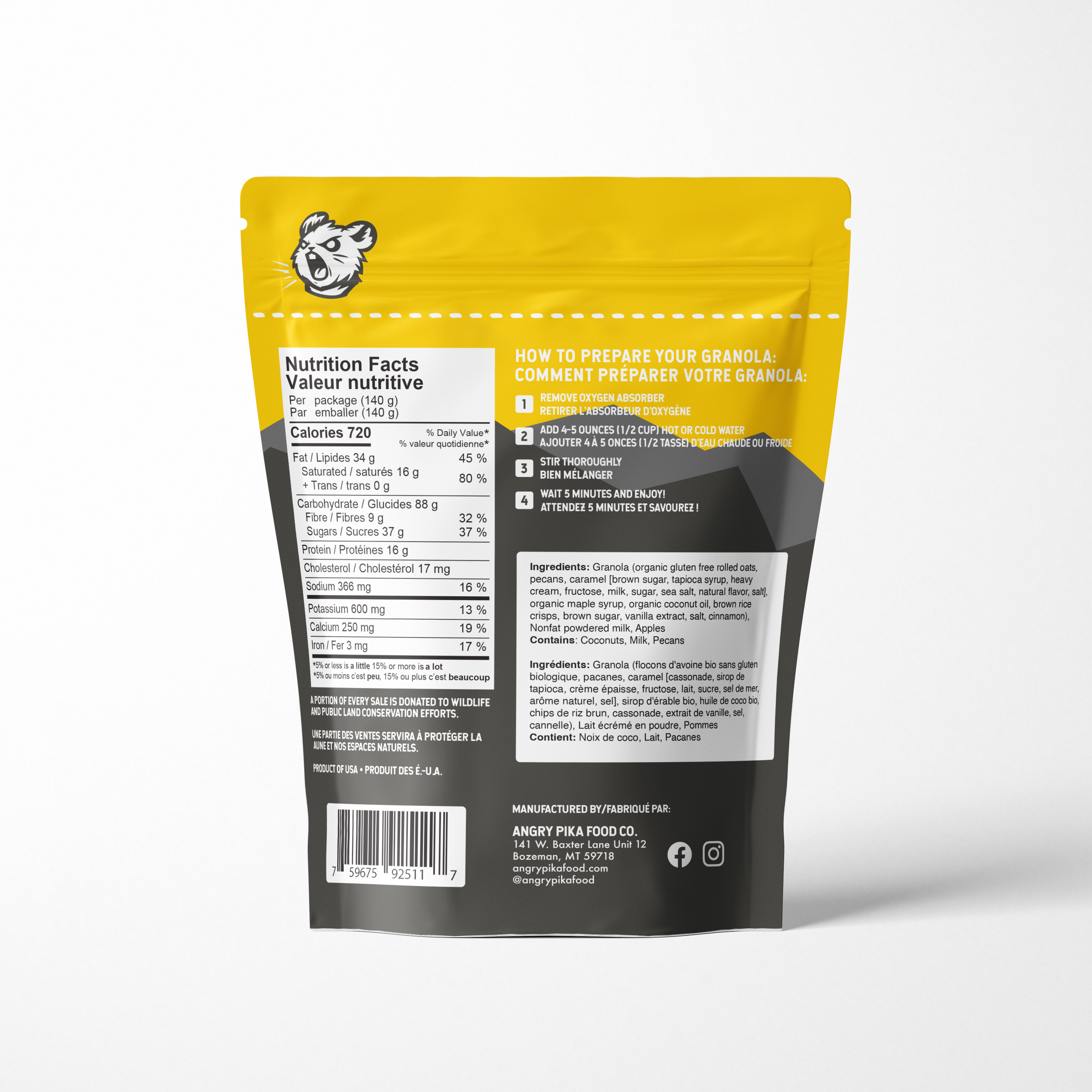 Angry Pika Food Co. Caramel Apple Breakfast Granola