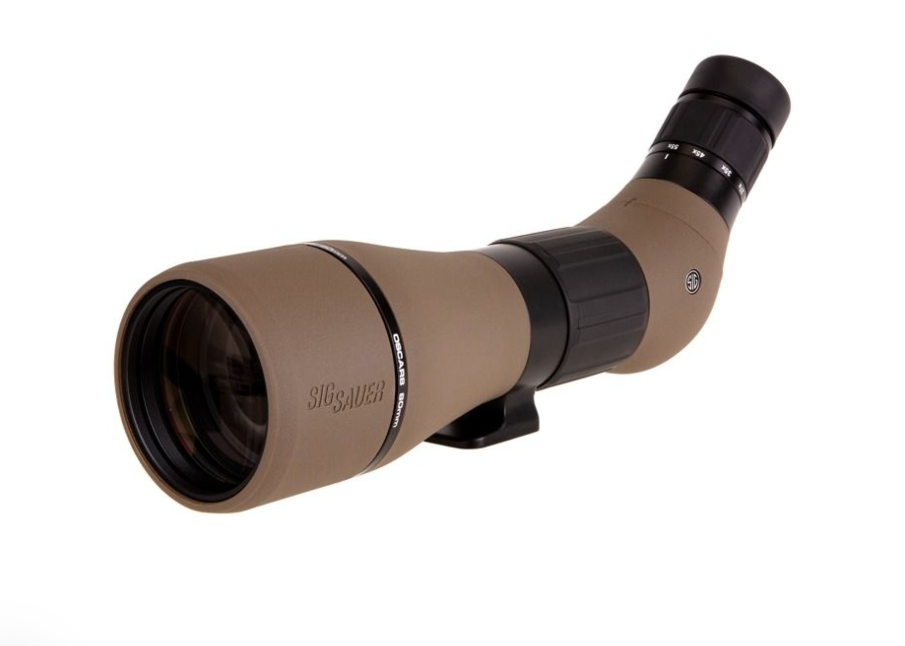 Sig Sauer Oscar8 HDX Spotting Scope, 27-55x80mm, Angled Eyepiece