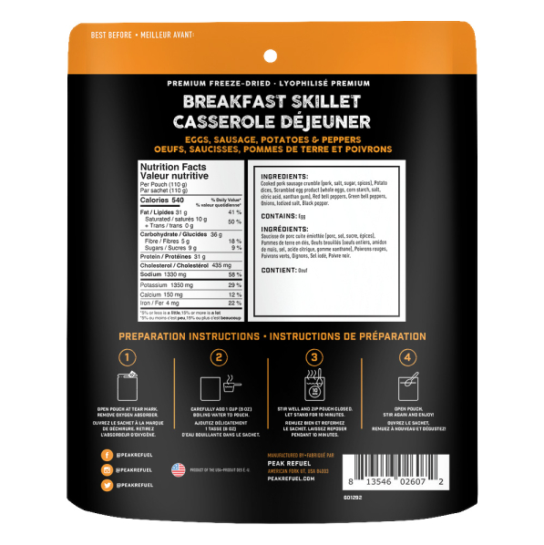 Peak Refuel Breakfast Skillet Pouch