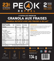 Peak Refuel Strawberries & Granola with Milk