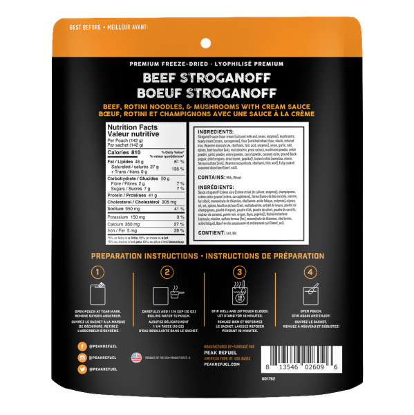 Peak Refuel Beef Stroganoff