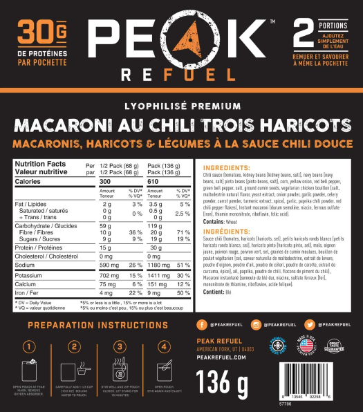 Peak Refuel Three Bean Chili Mac
