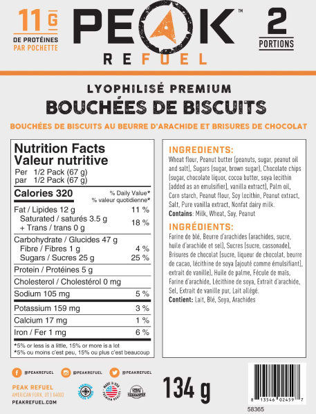 Peak Refuel Peanut Butter Chocolate Chip Cookie Bites