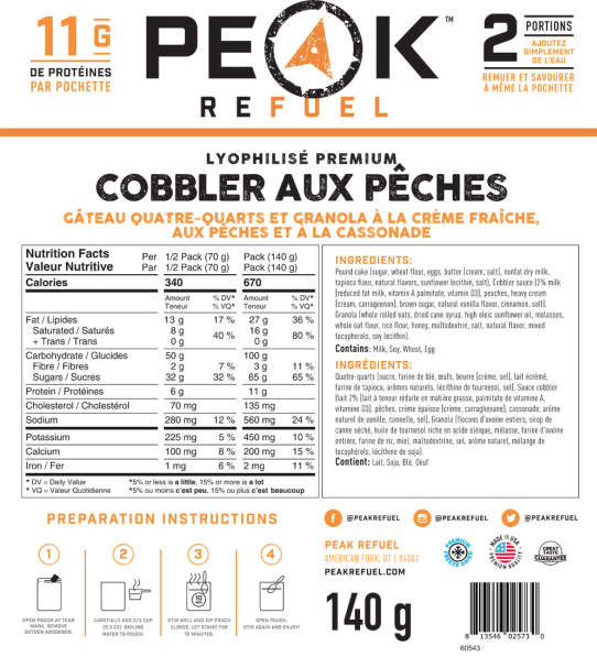 Peak Refuel Peach Cobbler