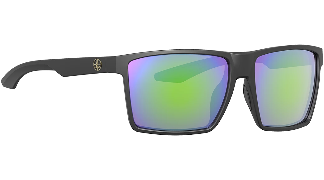 DeSoto Sunglasses - Matte Black / Emerald Mirror